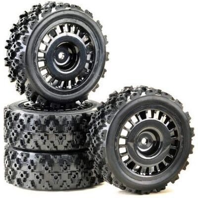 Absima 2510060 RC Hjul & Däck Set - Rally Block Design Absima 2510060 RC Hjul & Däck Set - Rally Block Design