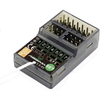 Absima R9GPS 9-kanals mottagare - GPS, Styr 180/270° Absima R9GPS 9-kanals mottagare - GPS, Styr 180/270°