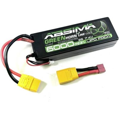 Absima Greenhorn 7.4V 6000mAh Batería LiPo RC - Pack de Baterías RC Absima Greenhorn 7.4V 6000mAh Batería LiPo RC - Pack de Baterías RC
