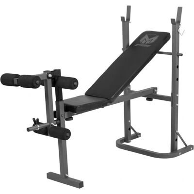 Gorilla Sports Justerbar Viktträningsbänk - Flera Positioner, Platsbesparande Gorilla Sports Justerbar Viktträningsbänk - Flera Positioner, Platsbesparande