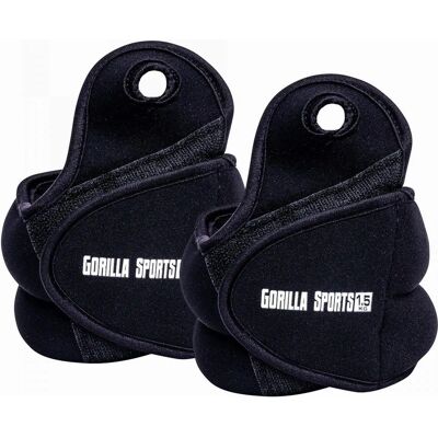 Gorilla Sports Handledsvikt - Justerbara 0,5-2kg Gorilla Sports Handledsvikt - Justerbara 0,5-2kg