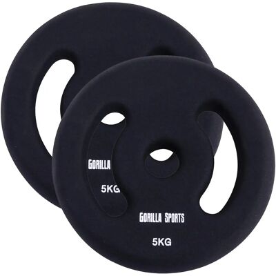 Gorilla Sports Viktplattor - Neopren 31mm 1-5kg Gorilla Sports Viktplattor - Neopren 31mm 1-5kg