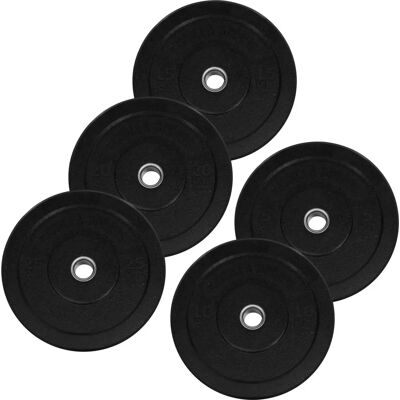 Gorilla Sports Bumper Plates - 51mm, 2x5-2x25kg Gorilla Sports Bumper Plates - 51mm, 2x5-2x25kg