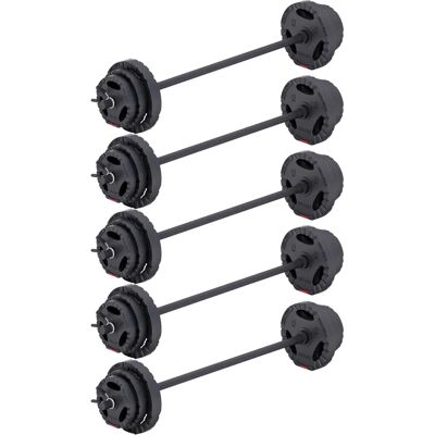 Gorilla Sports Handtagssats - 5 x 20kg - 130cm - Svart - Fitnessutrustning Gorilla Sports Handtagssats - 5 x 20kg - 130cm - Svart - Fitnessutrustning
