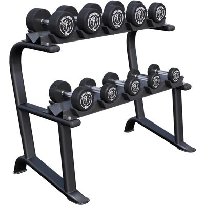 Gorilla Sports Hantlar med Ställning - 80kg Gorilla Sports Hantlar med Ställning - 80kg