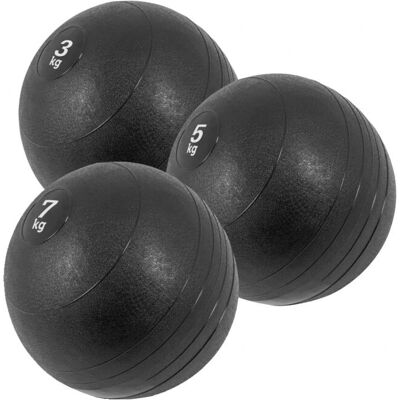 Gorilla Sports Medicinboll - Svart - 3, 5, 7 kg Set Gorilla Sports Medicinboll - Svart - 3, 5, 7 kg Set