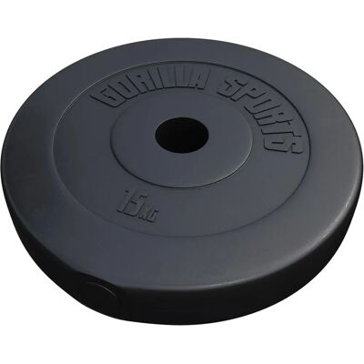 Talerz olimpijski Gorilla Sports - Czarny 50/51 mm, 1,25-15 kg Talerz olimpijski Gorilla Sports - Czarny 50/51 mm, 1,25-15 kg