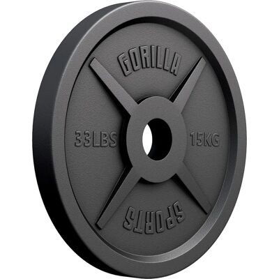 Gorilla Sports Gjutjärns Viktplatta - 51mm, 7 Varianter Gorilla Sports Gjutjärns Viktplatta - 51mm, 7 Varianter