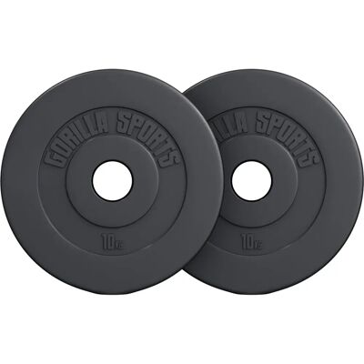 Gorilla Sports Disques en Ciment 51mm - 2x2,5-2x15 kg - Publicité Gorilla Sports Disques en Ciment 51mm - 2x2,5-2x15 kg - Publicité