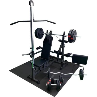 Gorilla Sports Multigym TRIGRIP - Viktpaket 100kg, Lats & Golv Gorilla Sports Multigym TRIGRIP - Viktpaket 100kg, Lats & Golv