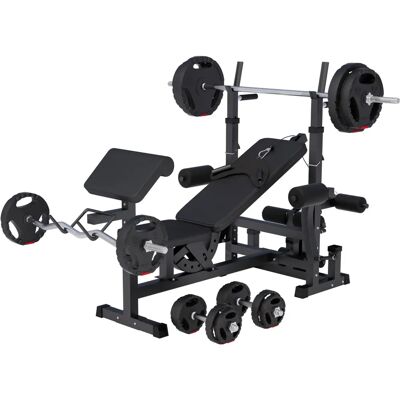 Gorilla Sports Multigym TRIGRIP - 100kg - Verstellbare Hantelbank & Ständer - Heimfitness Gorilla Sports Multigym TRIGRIP - 100kg - Verstellbare Hantelbank & Ständer - Heimfitness