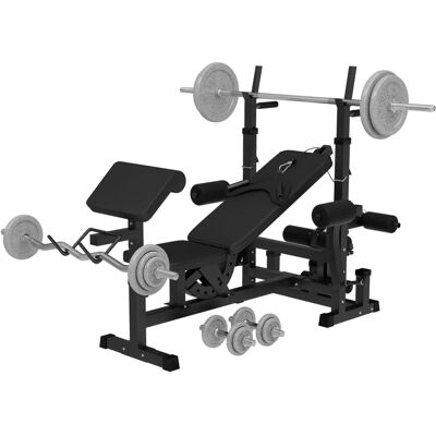 Gorilla Sports Multigym Järn Svart - 108kg Gorilla Sports Multigym Järn Svart - 108kg