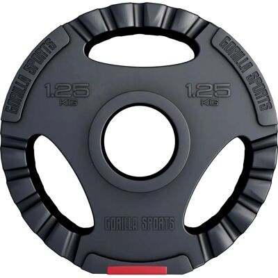 Gorilla Sports Viktplattor PRO 51MM Trigrip - 1,25-15kg Gorilla Sports Viktplattor PRO 51MM Trigrip - 1,25-15kg