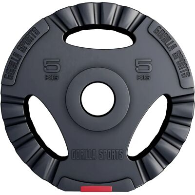 Gorilla Sports Pro 51mm Trigrip Disque de poids - Plats de poids - Publicité Gorilla Sports Pro 51mm Trigrip Disque de poids - Plats de poids - Publicité