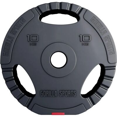 Gorilla Sports Pro 51mm Trigrip Viktplattor - 1,25-15kg Gorilla Sports Pro 51mm Trigrip Viktplattor - 1,25-15kg