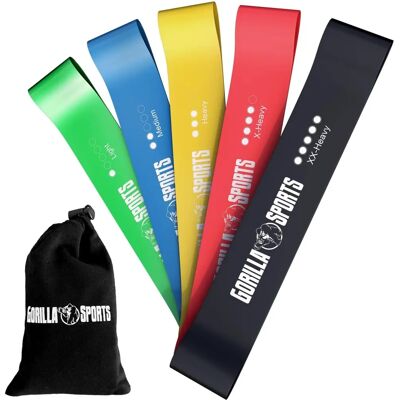 Gorilla Sports Motståndsband Set - Flerfärgad Gorilla Sports Motståndsband Set - Flerfärgad