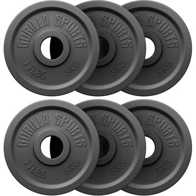 Disques en fonte Gorilla Sports 51mm - 30kg - Publicité Disques en fonte Gorilla Sports 51mm - 30kg - Publicité