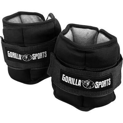 Gorilla Sports Verstellbare Fuß- und Handgelenkgewichte - 0,45-2,25kg Gorilla Sports Verstellbare Fuß- und Handgelenkgewichte - 0,45-2,25kg