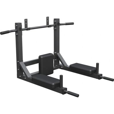Gorilla Sports Väggmonterad pull-up och dipsstation - Platsbesparande gymutrustning Gorilla Sports Väggmonterad pull-up och dipsstation - Platsbesparande gymutrustning