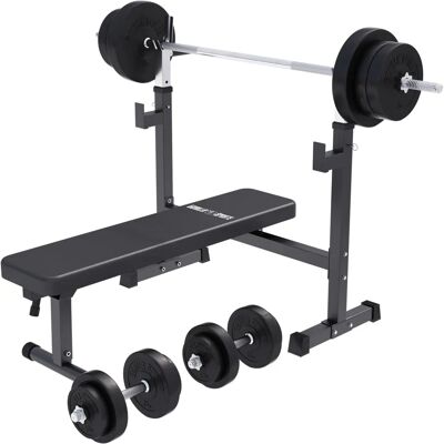 Gorilla Sports - Bänkpress 2.0 BLACK - Bänkpresse-set Gorilla Sports - Bänkpress 2.0 BLACK - Bänkpresse-set