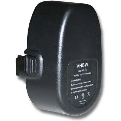 Batteria vhbw per Black & Decker - 18 V, 2100 mAh NiMH Batteria vhbw per Black & Decker - 18 V, 2100 mAh NiMH