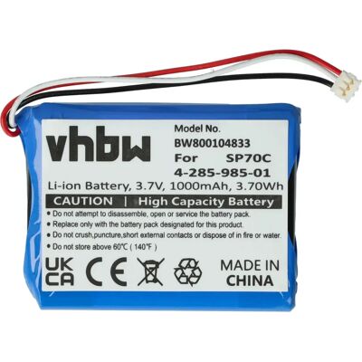 vhbw Akku - Kompatibel mit Sony Pulse Wireless Headset 7.1 - Li-Ion, 1000mAh vhbw Akku - Kompatibel mit Sony Pulse Wireless Headset 7.1 - Li-Ion, 1000mAh