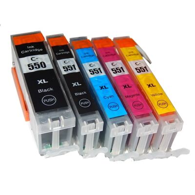 Cartouches d'encre vhbw Canon Pixma - Ensemble de 5, Compatible avec MG5655 et plus - Publicité Cartouches d'encre vhbw Canon Pixma - Ensemble de 5, Compatible avec MG5655 et plus - Publicité