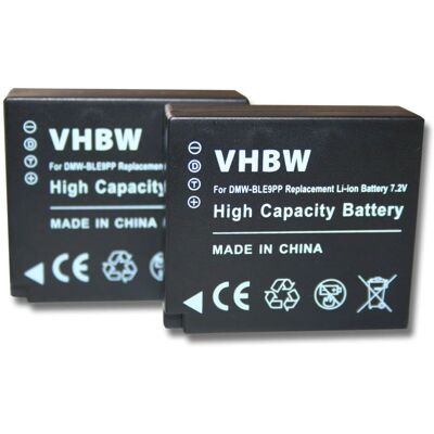 vhbw 2x Batterie pour Panasonic Lumix DMC-GF3 - Batterie appareil photo vhbw 2x Batterie pour Panasonic Lumix DMC-GF3 - Batterie appareil photo