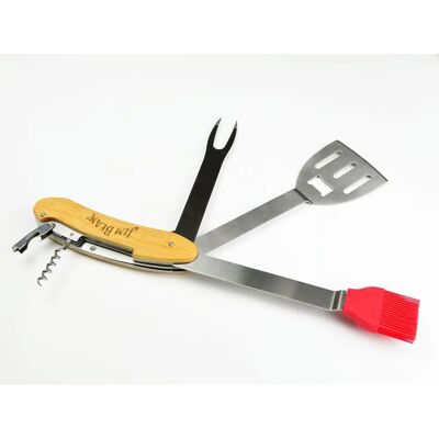 JIM BEAM BBQ Grillbesteck-Set - Edelstahl JIM BEAM BBQ Grillbesteck-Set - Edelstahl