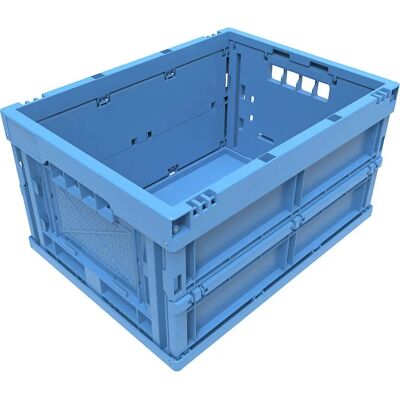 Boîte pliante en polypropylène Kaiserkraft - 22L - Bleu Boîte pliante en polypropylène Kaiserkraft - 22L - Bleu