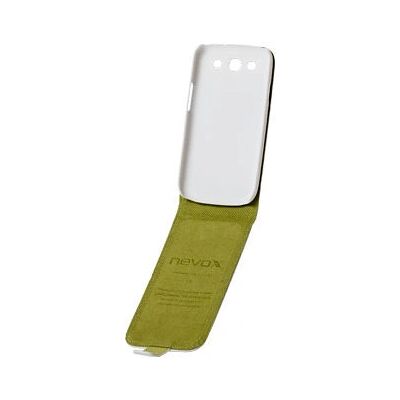 Nevox I9300 I9305 Flip Tasche Grün Weiß - Handyhülle Nevox I9300 I9305 Flip Tasche Grün Weiß - Handyhülle