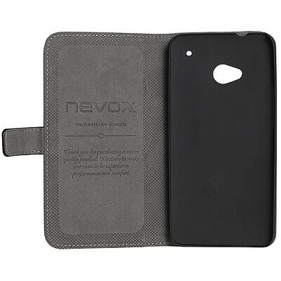 Nevox 1120 Custodia Smartphone - Folio in Pelle per HTC, Nero, Grigio Nevox 1120 Custodia Smartphone - Folio in Pelle per HTC, Nero, Grigio