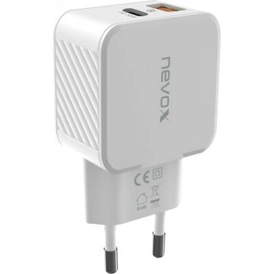 Caricatore USB-C Nevox HC-2009 - Supporta Quick Charge & Power Delivery Caricatore USB-C Nevox HC-2009 - Supporta Quick Charge & Power Delivery