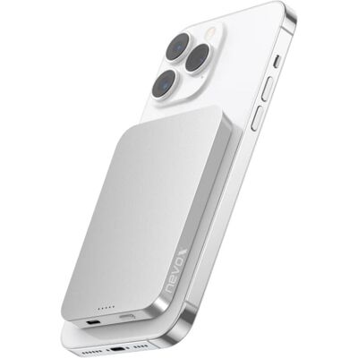Nevox Mágneses Power Bank 5000mAh MagSafe Ezüst - Power Bank Nevox Mágneses Power Bank 5000mAh MagSafe Ezüst - Power Bank