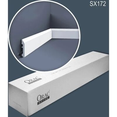 Orac Decor 10 x Listwa przypodłogowa SX172 - Moderna, blanca, ligera, resistente a golpes - Zócalo Orac Decor 10 x Listwa przypodłogowa SX172 - Moderna, blanca, ligera, resistente a golpes - Zócalo