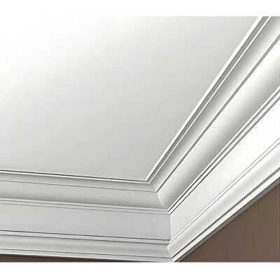 Cornisa blanca Profhome - Cornice moulding - Espuma rígida de poliuretano ligera y resistente Cornisa blanca Profhome - Cornice moulding - Espuma rígida de poliuretano ligera y resistente