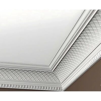 Profhome 150138 White Cornice Moulding - Cornice moulding Profhome 150138 White Cornice Moulding - Cornice moulding