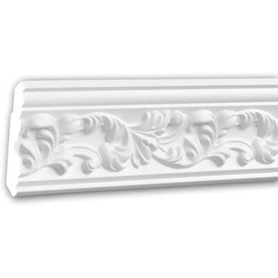 Profhome Decor - High-Density Polyurethane Crown Molding - 200cm - White - Rococo Style Profhome Decor - High-Density Polyurethane Crown Molding - 200cm - White - Rococo Style