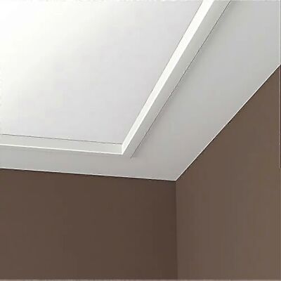 Profhome Decor White Polyurethane Cornice Moulding - 200cm Profhome Decor White Polyurethane Cornice Moulding - 200cm