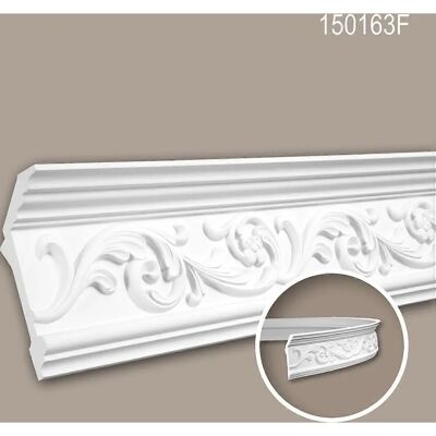 Profhome Weiße Polyurethan Gipsleiste - Rococo Barock Stil Profhome Weiße Polyurethan Gipsleiste - Rococo Barock Stil