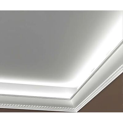 Profhome 150208F White Polyurethane Cornice Moulding - Cornice moulding Profhome 150208F White Polyurethane Cornice Moulding - Cornice moulding