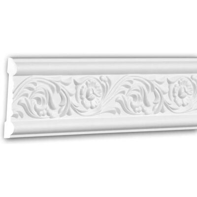 Profhome Decor Cornice Bianca - Leggera, Robusta, 200cm Profhome Decor Cornice Bianca - Leggera, Robusta, 200cm