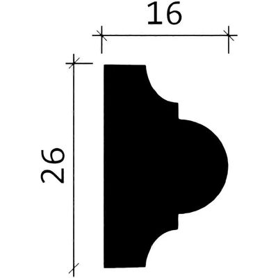 Profhome 151353F White Polyurethane Wall Moulding - Wall Moulding Profhome 151353F White Polyurethane Wall Moulding - Wall Moulding