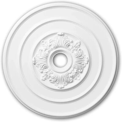 Profhome White Ceiling Rose - 156005 - Sturdy, lightweight, 65.6cm Profhome White Ceiling Rose - 156005 - Sturdy, lightweight, 65.6cm