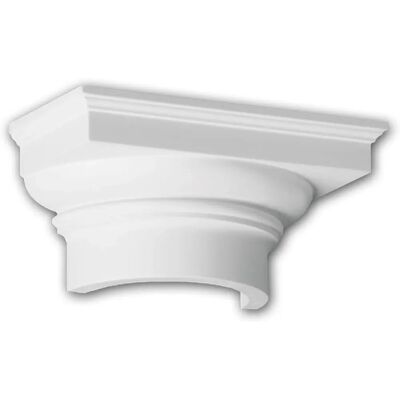 Profhome Decor 115008 Capitello di mezza colonna bianco - Capitello di mezza colonna Profhome Decor 115008 Capitello di mezza colonna bianco - Capitello di mezza colonna
