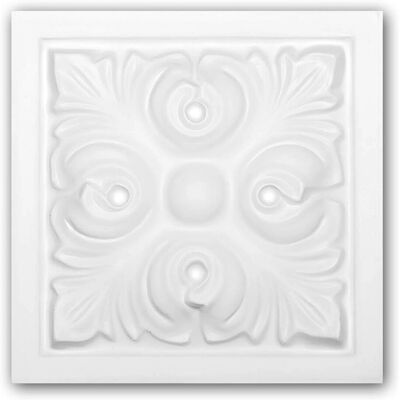 Elemento decorativo bianco Profhome - Deco Elemento - Leggero, Robusto - 9.6cm x 9.6cm x 3cm Elemento decorativo bianco Profhome - Deco Elemento - Leggero, Robusto - 9.6cm x 9.6cm x 3cm