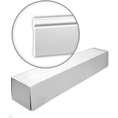 Profhome Decor 12 x Zoccolino - Moulding - Bianco - Interni/Esterni Profhome Decor 12 x Zoccolino - Moulding - Bianco - Interni/Esterni