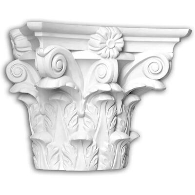 Profhome 445301 White Half Column Capital - Half Column Capital Profhome 445301 White Half Column Capital - Half Column Capital