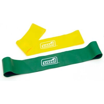 Elastico da esercizio SISSEL 163.110 - Resistenza leggera, Verde, Giallo Elastico da esercizio SISSEL 163.110 - Resistenza leggera, Verde, Giallo