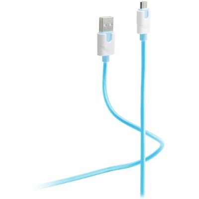 FLEXLINE FLX FL31-72031 - USB Kabel Micro B, Blau, 2m FLEXLINE FLX FL31-72031 - USB Kabel Micro B, Blau, 2m